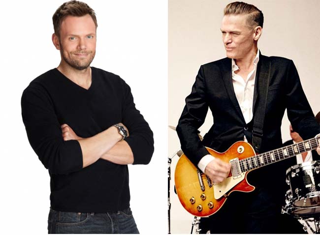 Joel McHale and Bryan Adams